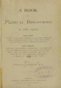 An old book titled 'A Book on Medical Discourses in Two Parts'