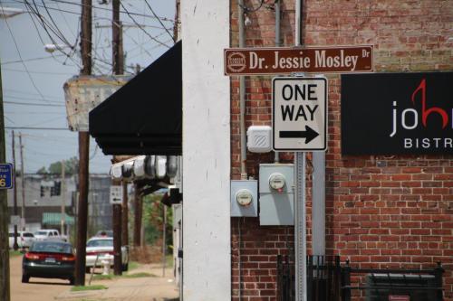 Johnny T's is on the corner of Dr. Jessie Mosley Drive, named after the founder of The Negro in Mississippi Historical Society. 